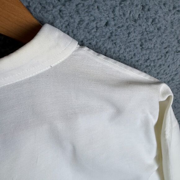 Vintage Quiksilver Button Down Shirt 90s Boxy Fit Embroidered Cotton Men’s XL - Picture 10 of 10